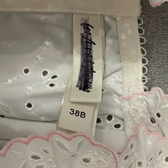 New! For Love and Lemons swirl eyelet lace bustier bra top white 10186 - Picture 10 of 12